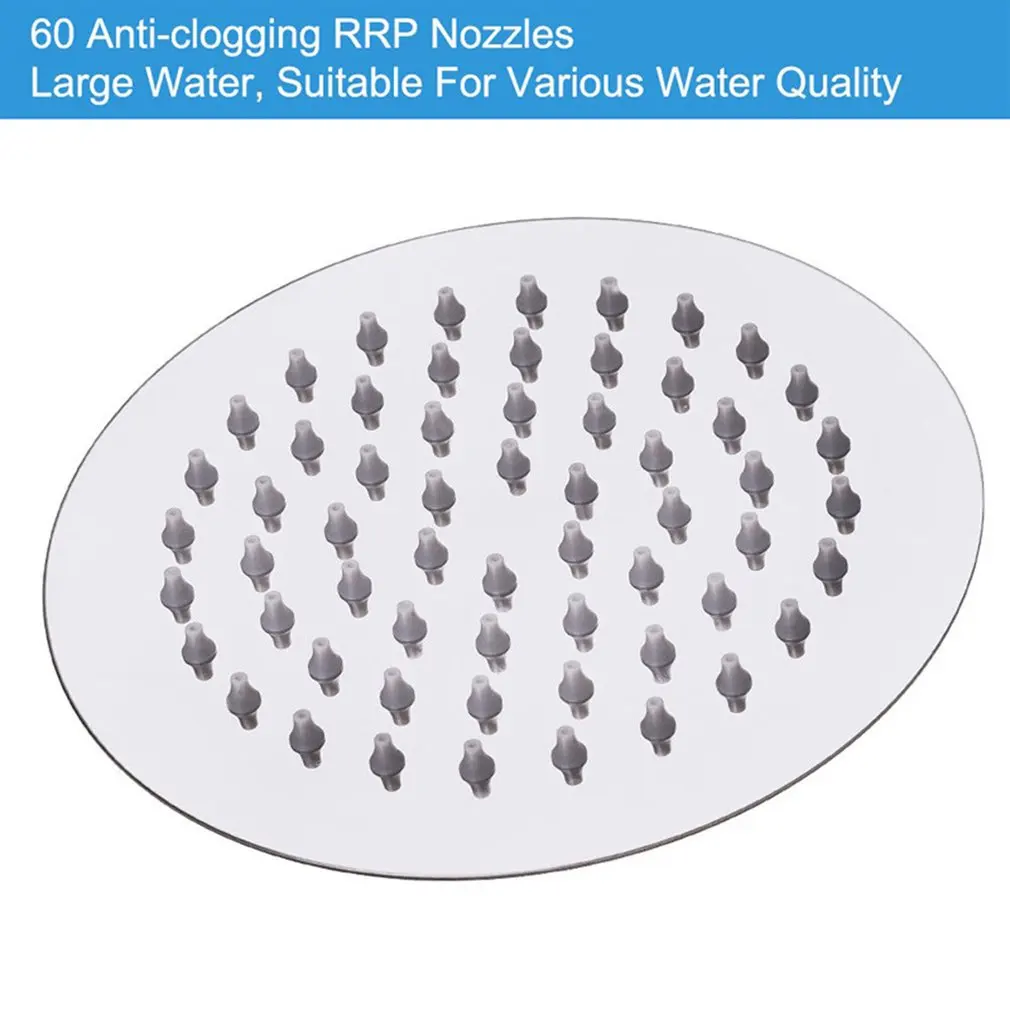 

1PC Pressurized Nozzle Shower Head Bathroom Accessories High Pressure Water Saving Rainfall ABS Chrome Shower Head