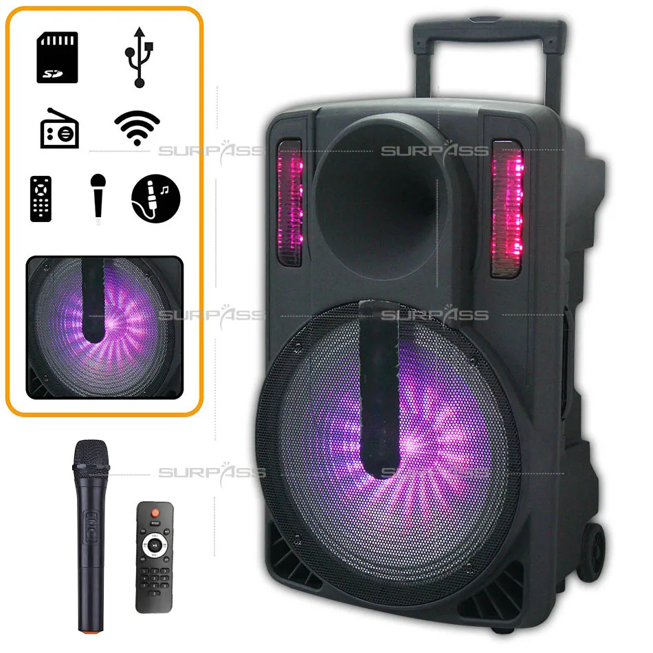 FM радио SD USB Функция 10 дюймов открытый динамик с пультом дистанционного