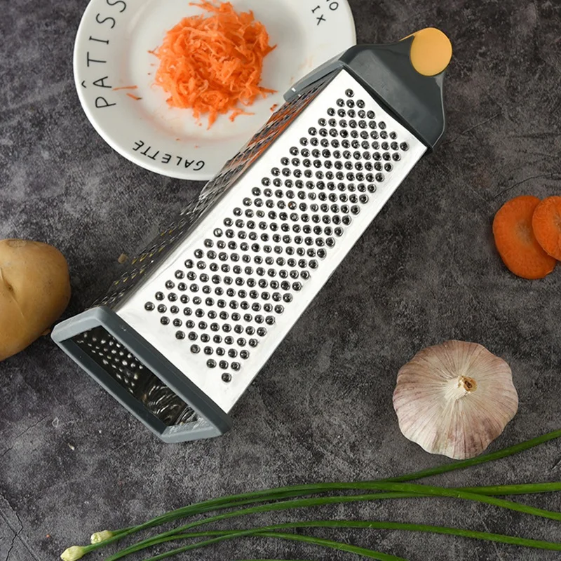

Kitchen Multifunctional Grater Household 4-In-1 Stainless Steel 9-Inch 4-Sided Planer Stainless Steel Grater