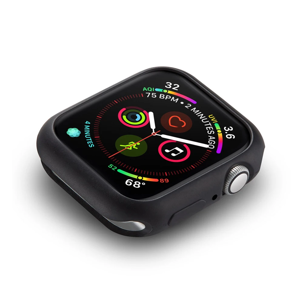 Модный мягкий из высокотемпературного полиуретана защитный чехол для Apple Watch Series 5 4 Case 44 мм 40 мм легкий тонкий бампер для iWatch Shell аксессуары