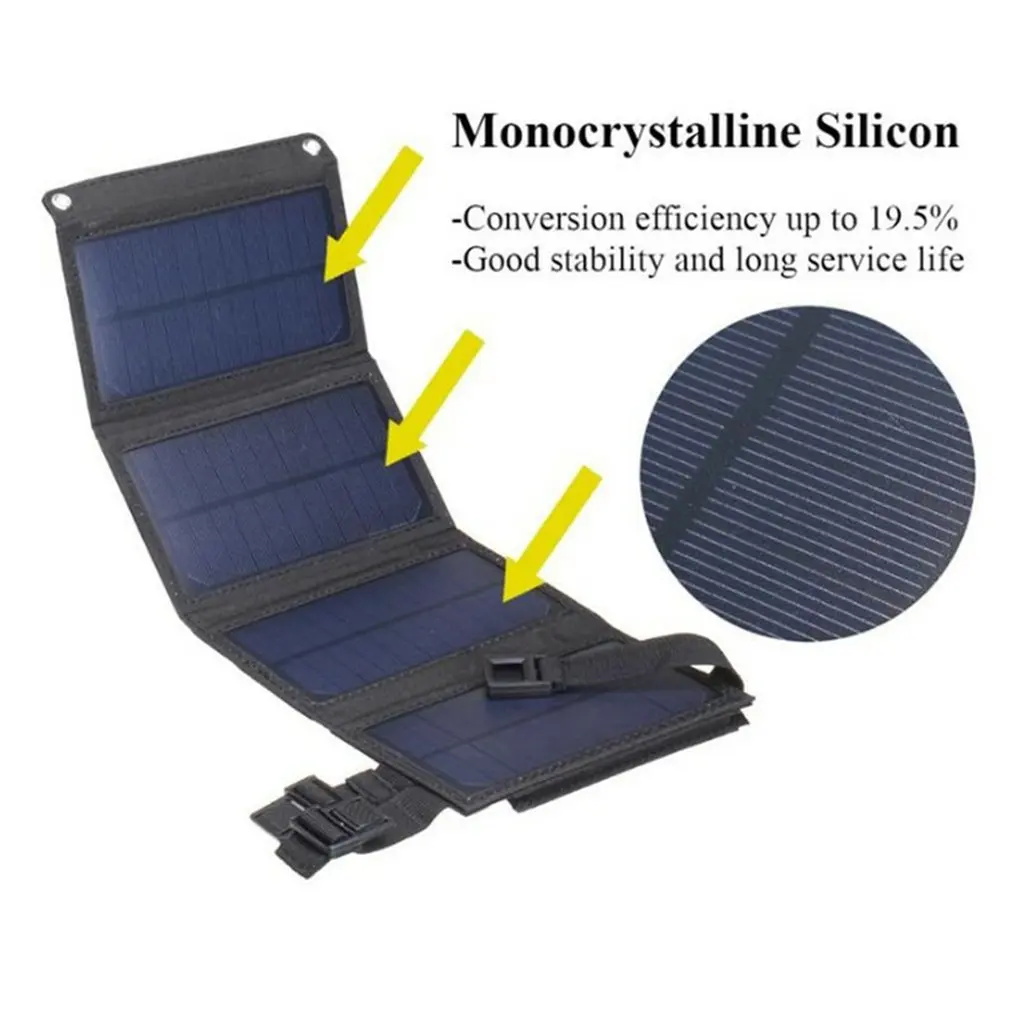 

10W Foldable USB Solar Panel Solar Cell Portable Folding Waterproof Solar Panel Charger Outdoor Mobile Power Battery Charger