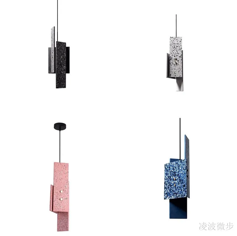 Kopen Terrazzo Kroonluchter Designer Model Kamer Hotel Receptie Restaurant Bar Creatieve Decoratieve Verlichting