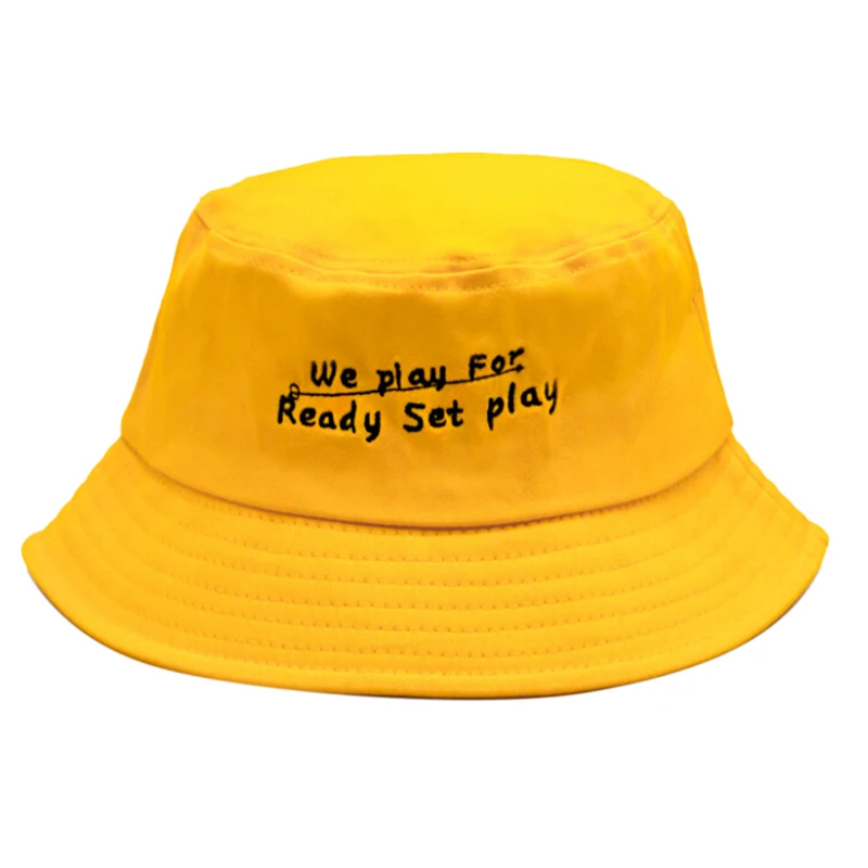 

1PC Women Men Letter Print Hip Hop Bucket Hats Fishing Cap Sun hat