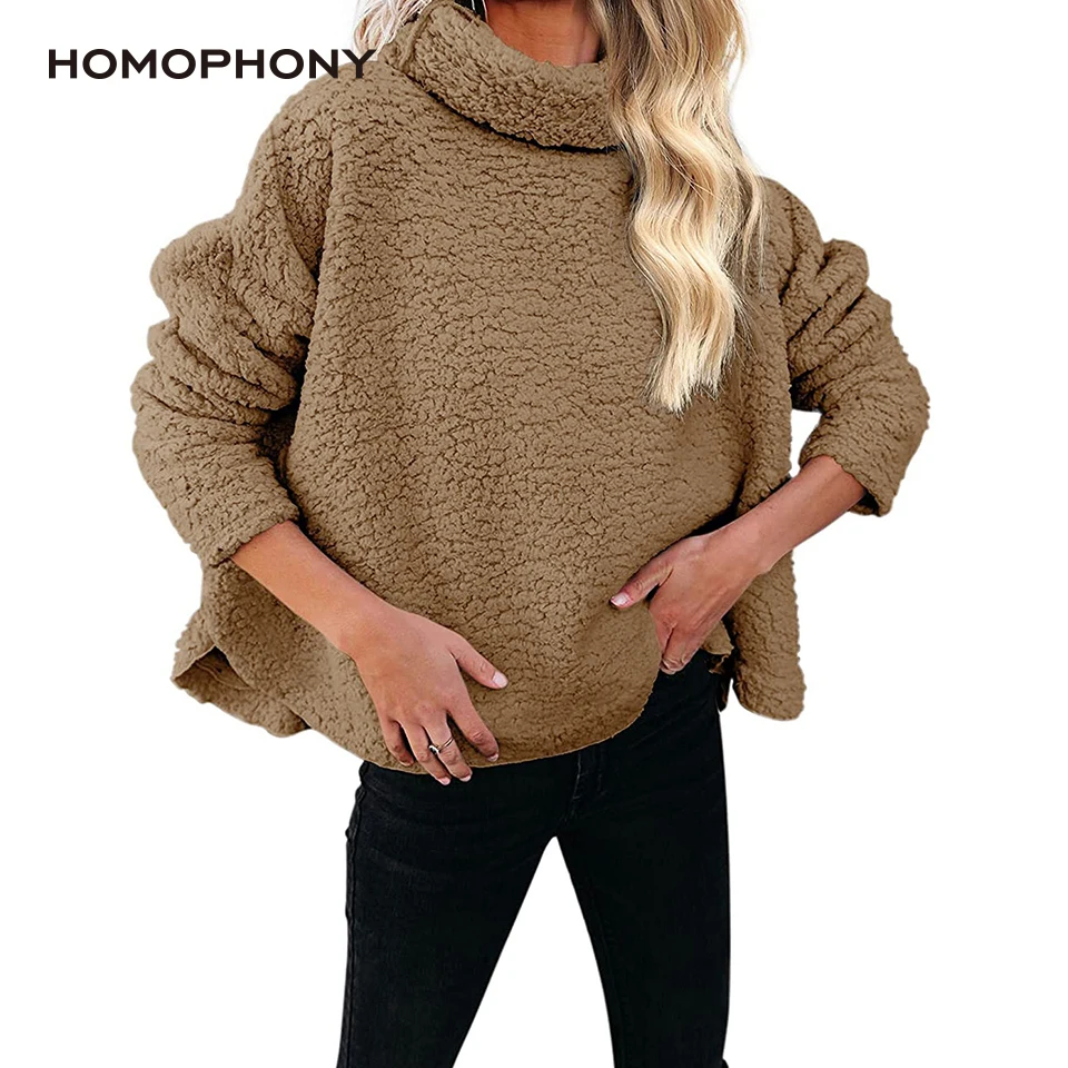 HOMOPHONY 2021 женский осенне-зимний Свободный Повседневный свитер с высоким