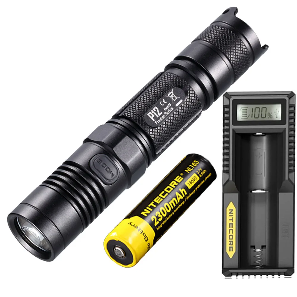 P12 NL1823 UM10 NITECORE P12 тактический фонарь XM-L2 U2 Led max 1000 люмен дальность луча 232 м открытый свет поиск поисково-спасательный фонарь - Испускаемый цвет: P12 NL1823 UM10