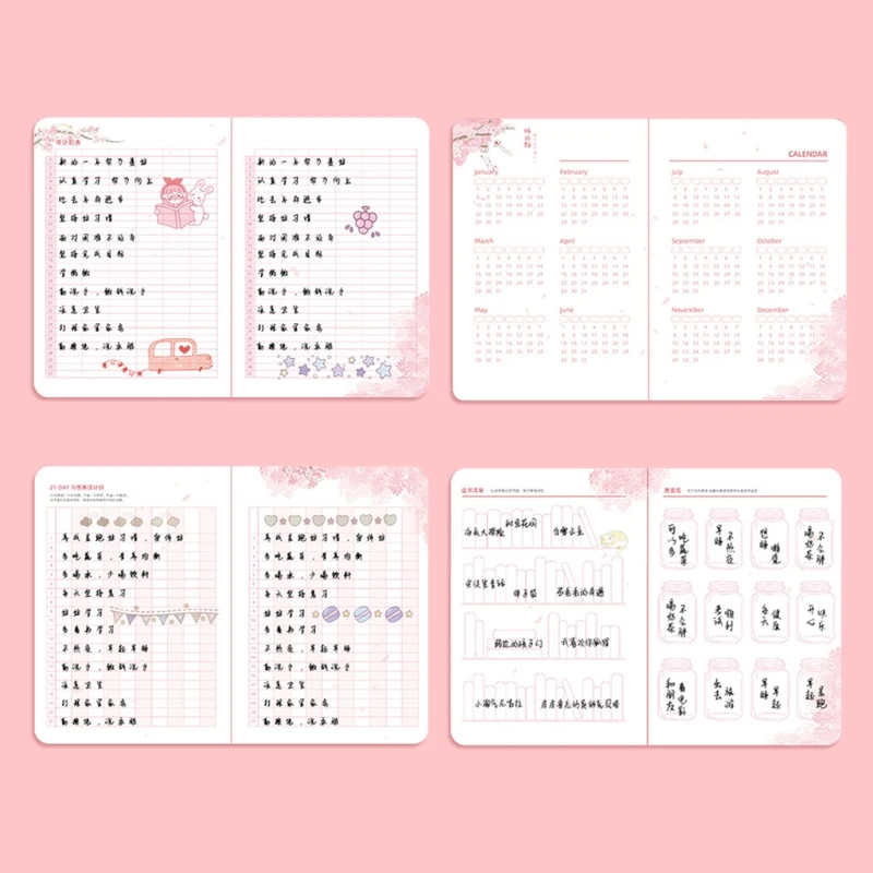 

Series Notebook Writing Pads Ins Style Notebook for Girls Magnetic Buckle Notebook Diary School Office Supplies Y5GE