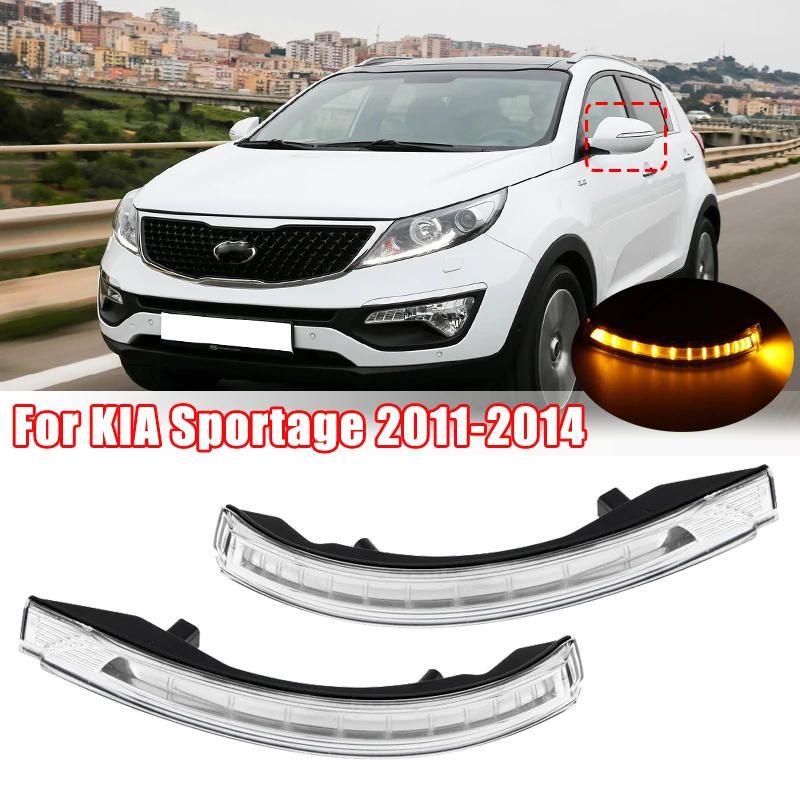 

Car Side Rearview Mirror LED Turn Signal Lights For KIA Sportage 2011-2014 Side Wing Reversing Indicator Lamp 87614 4T000