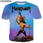 Модная крутая футболка для мужчин и женщин Manowar финальная битва мира Тур футболки с 3D принтом Повседневная футболка в стиле Харадзюку Топы в уличном стиле