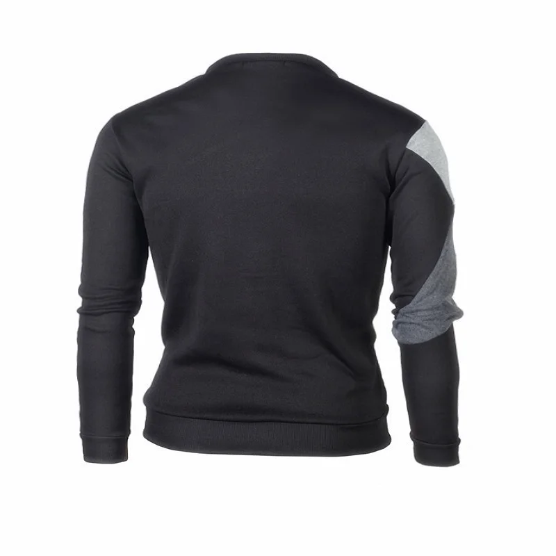Мужской трикотажный свитер с длинным рукавом повседневный пуловер круглым