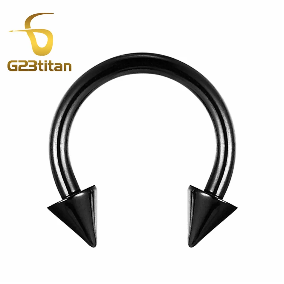Circular Barbells 10 шт. в партии G23 титановые округлые микроштанги Bananabells губная серьга ювелирные украшения для пирсинга кольца оптом - Окраска металла: Circular Barbells