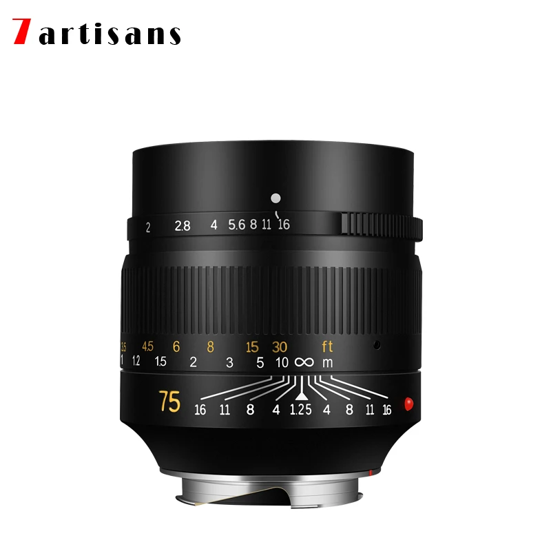 Портретная линза 7artisans F1.25 75 мм объектив Leica M-mount для камеры M240 M3 M5 M6 M7 M8 M9 M9P M10