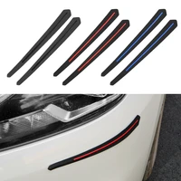 2pcs car bumper lip strip exterior decoration moldings auto accessories anticollision protectors universal carbon fiber rubber