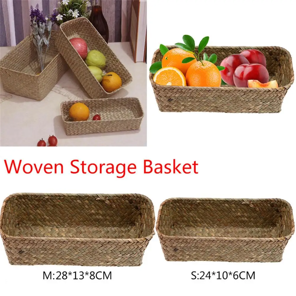 Натуральная большая плетеная корзина из соломы для домашнего стола полотенца