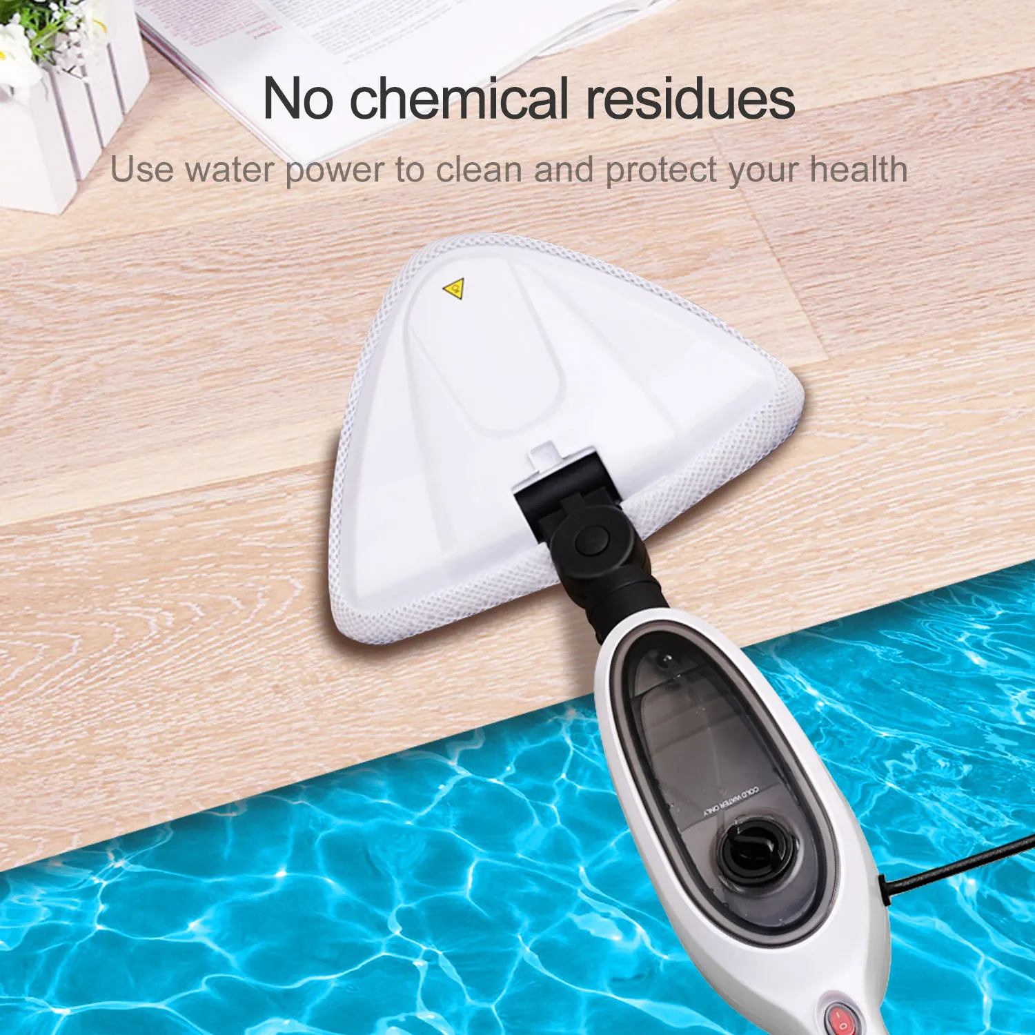 

BOOMJOY Electric Steam Mop with Convenient Detachable Handheld Unit Tile Cleaner, and Hard Wood Floor Cleaner,Floor Steamer