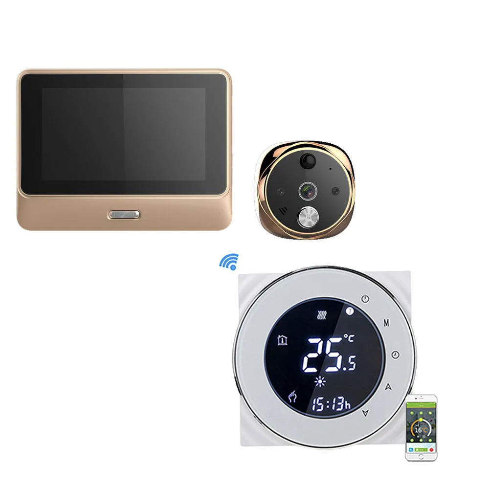 Wi Fi видео глаз цифровой дверной звонок глазок Android IPS камера наблюдения ночное