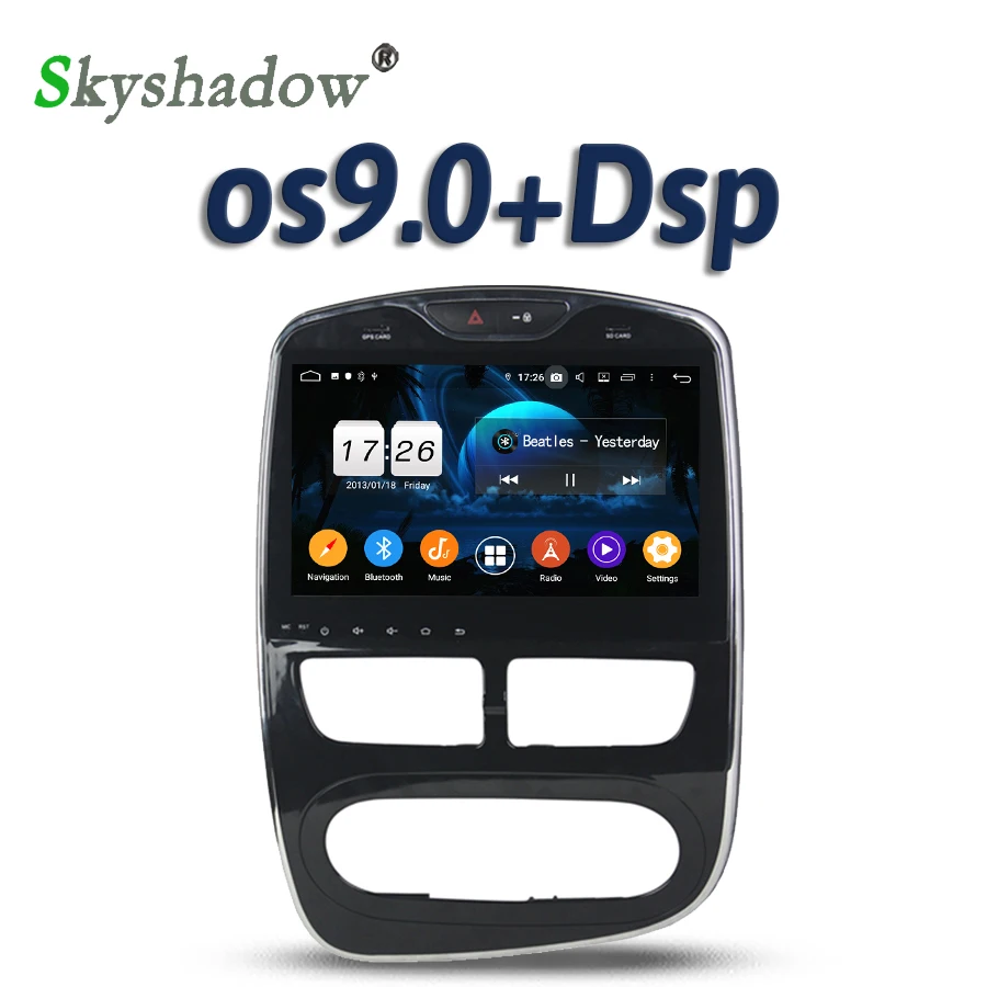 DSP IPS для Renault Clio 2013 -2015 2016 2017 Android 10 2 ГБ + 16 8 ядер автомобильный dvd-плеер RDS радио GPS