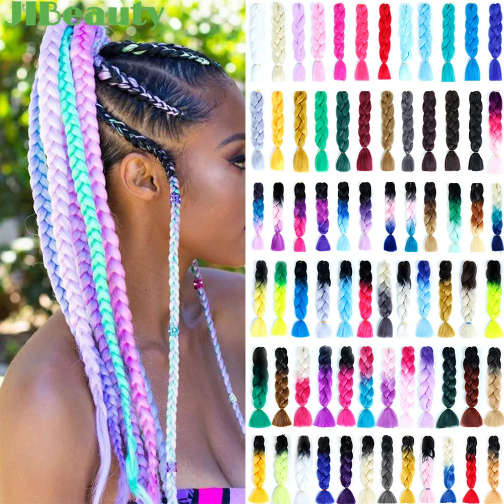 QIANJI высокотемпературные волокна Джамбо косы Омбре синтетические плетеные