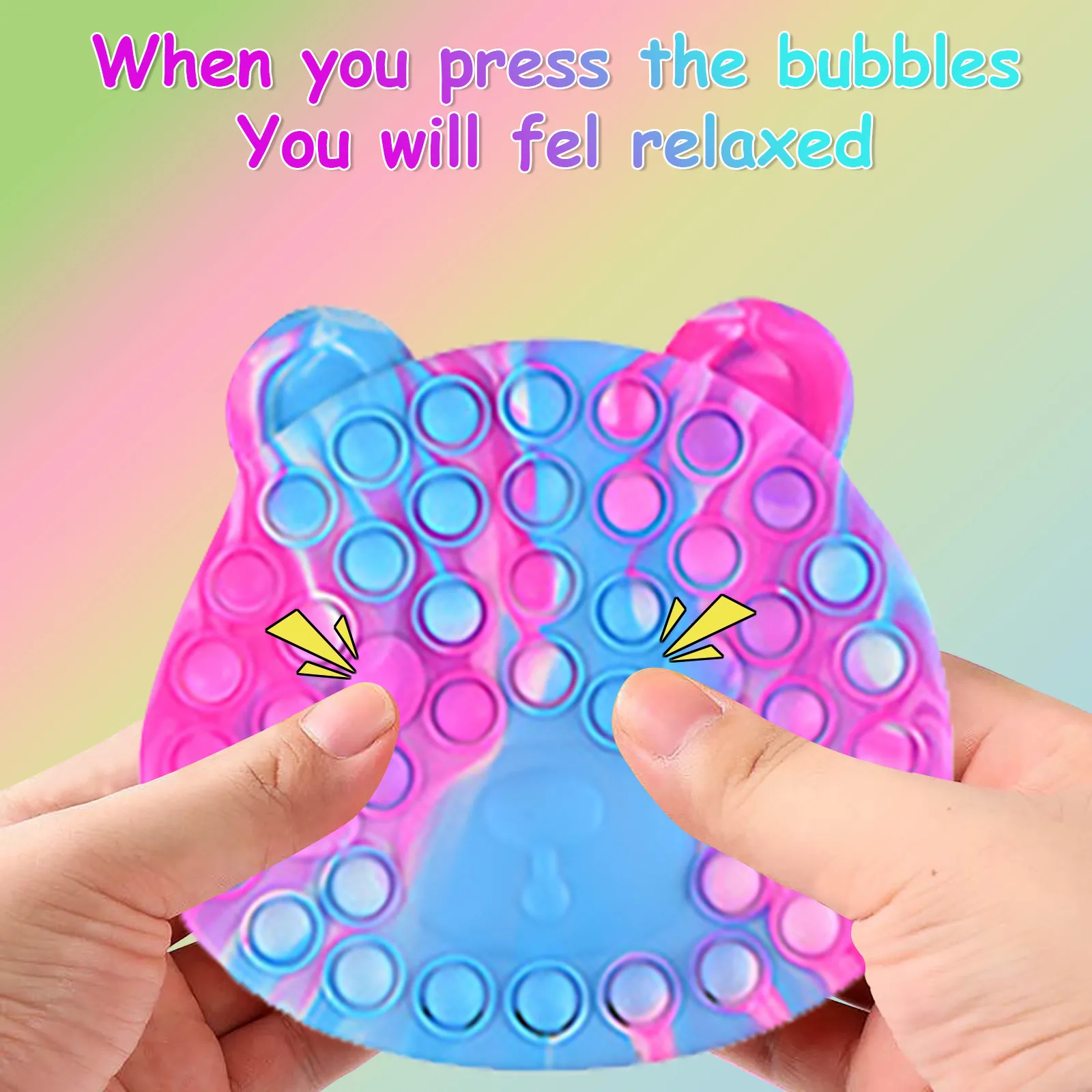 Kawaii Popit кошелек сумка на плечо игрушки-антистресс поп It Радуга Единорог простой