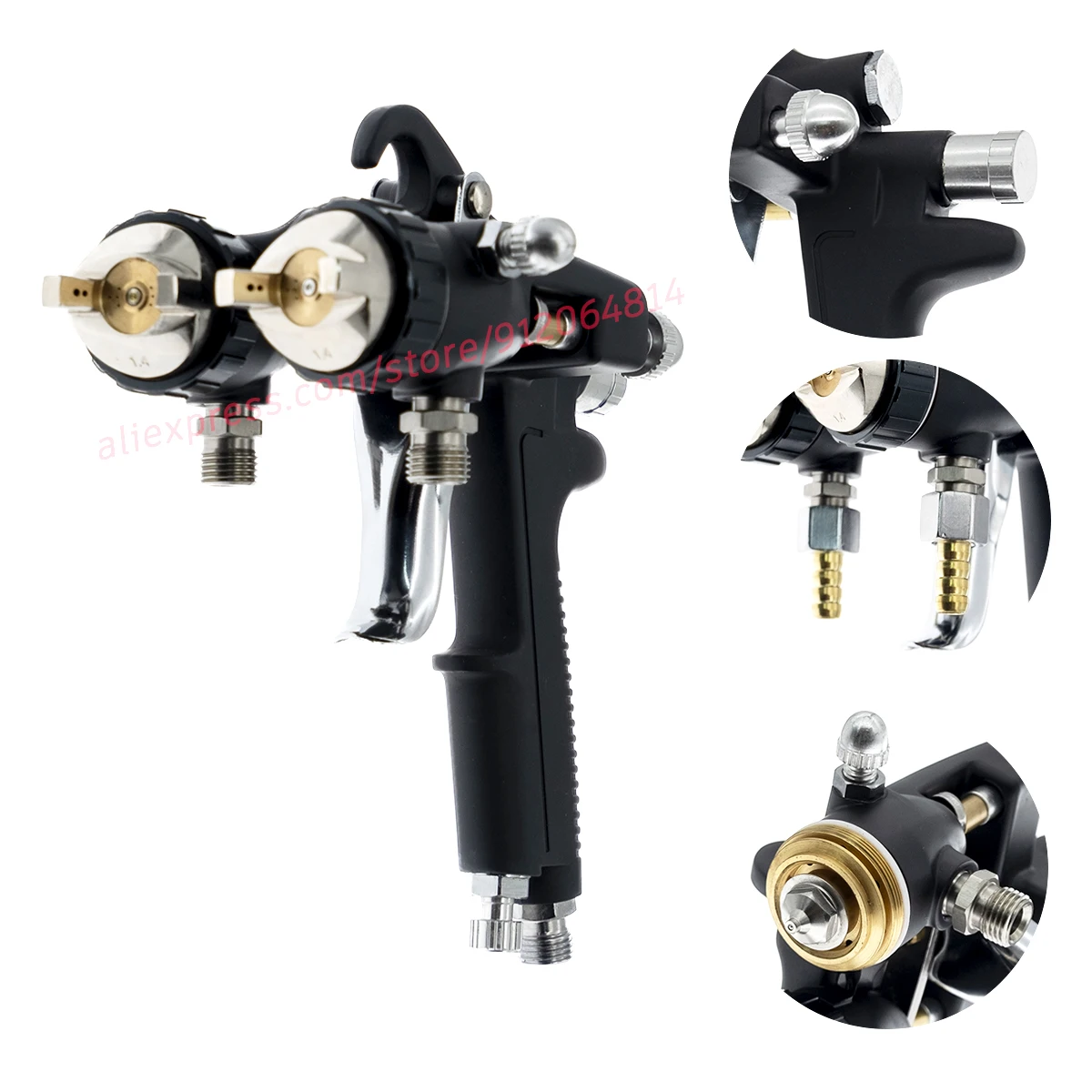 Double Head Spray Gun Double Nozzle Sprayer For Two-componen