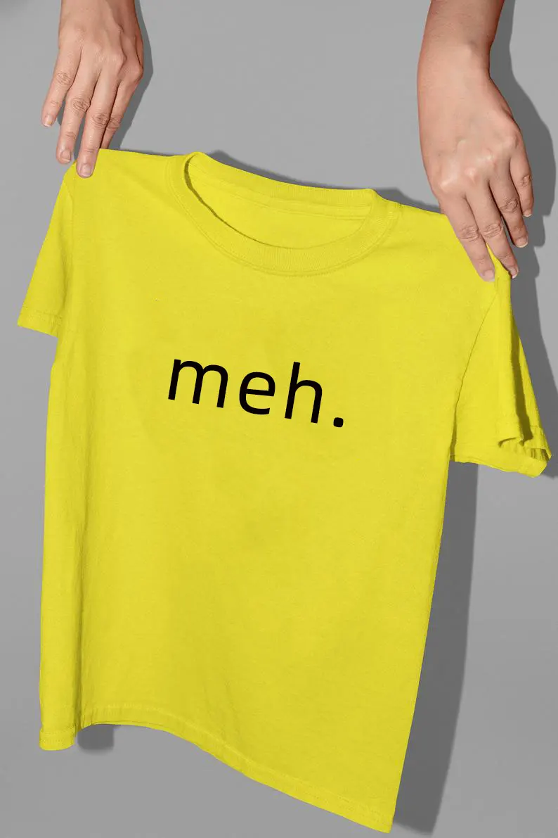 Забавная Мужская свободная хлопковая Футболка Meh Internet Geek Nerd |