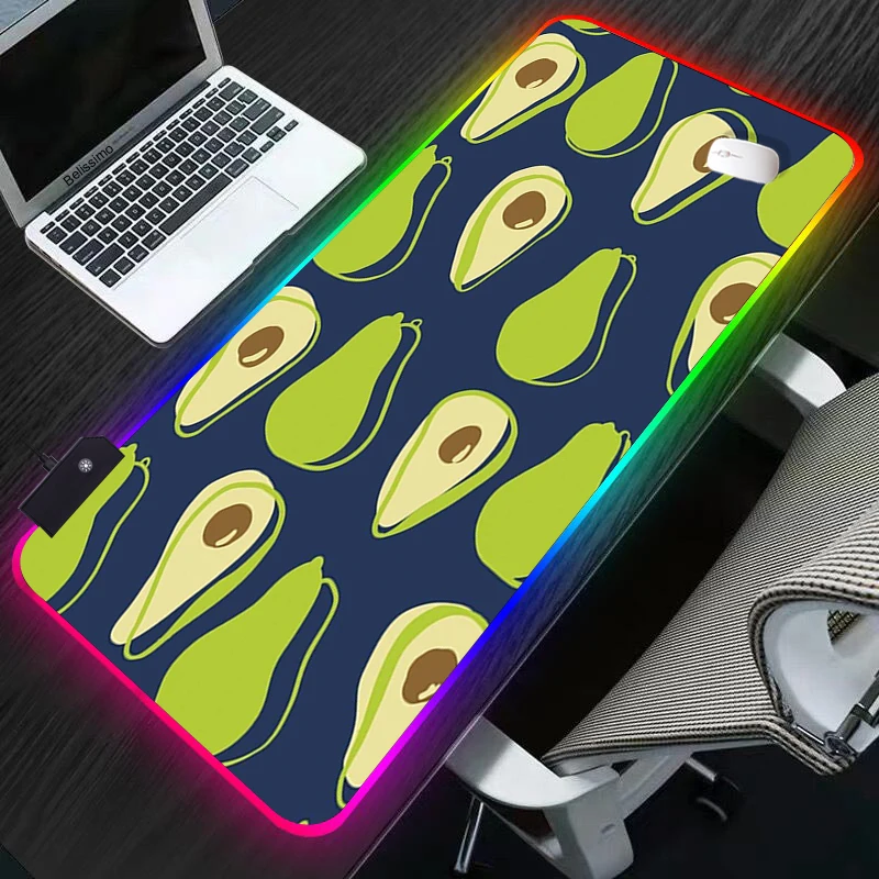 

RGB avocado Mouse pad latest anime tapis de souris 900X400 large gaming accessories mousepad extension gaming keyboard mouse mat