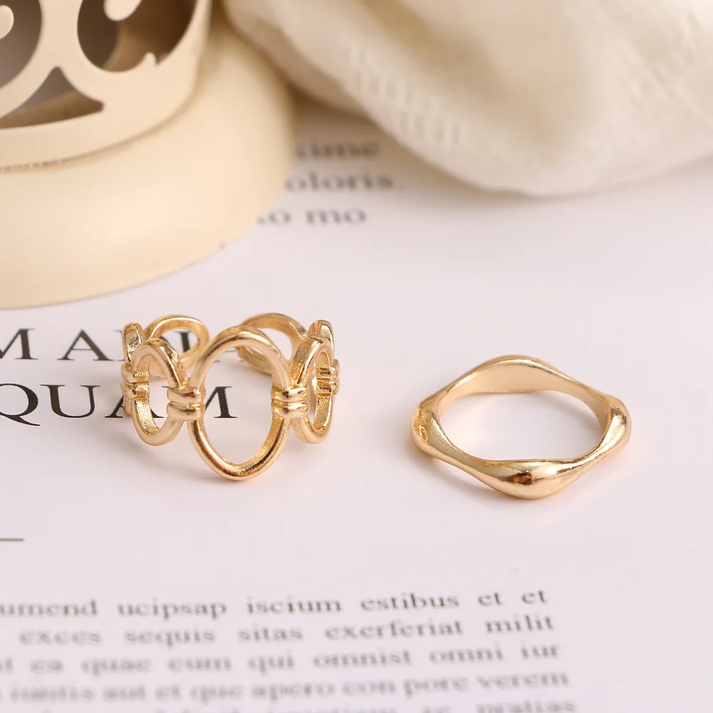 Набор женских колец IPARAM в стиле панк металлическое бриллиантовое кольцо с