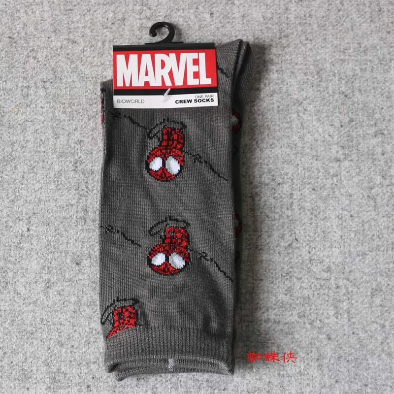 Мужские носки, герой комиксов Marvel, носки с героями мультфильмов, Железный человек, Капитан Америка, косплей, гольфы, Человек-паук, Тор, Халк, повседневные носки - Цвет: 8