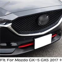 lapetus front under middle grille grill strip cover trim fit for mazda cx 5 cx5 2017 2021 abs accessories exterior