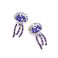 digadagu metal colored diamond jellyfish animal earrings womens popular holiday dangle earrings party accessories