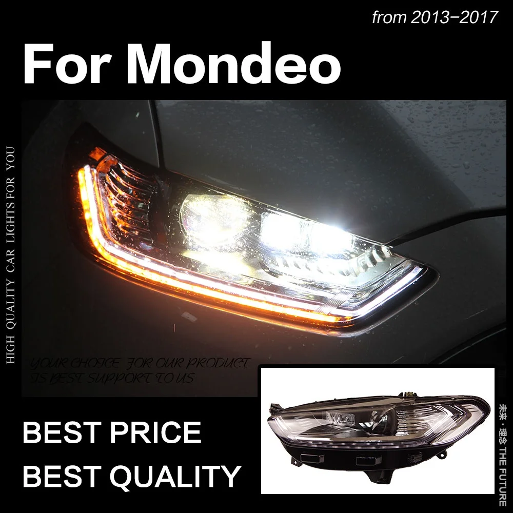 

Car Styling for Ford Fusion Headlight 2013-2016 Mondeo LED Head Lamp H7 D2H Hid Dynamic Signal Bi Xenon LED Beam Accessories