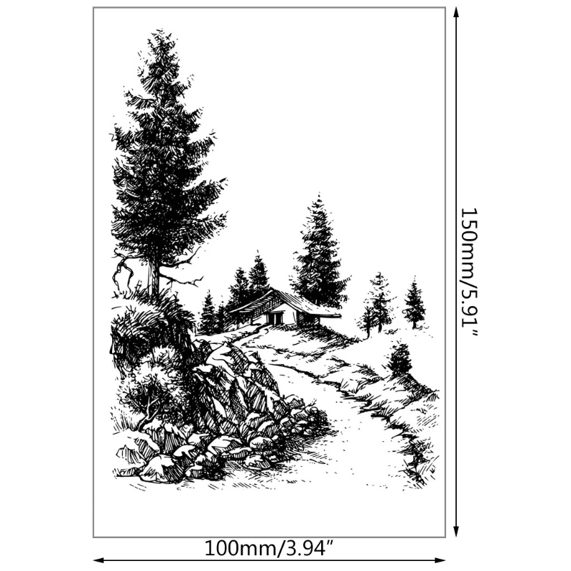 

Lush Tree DIY Silicone Clear Stamp Cling Seal Scrapbook Embossing Album Decor Craft