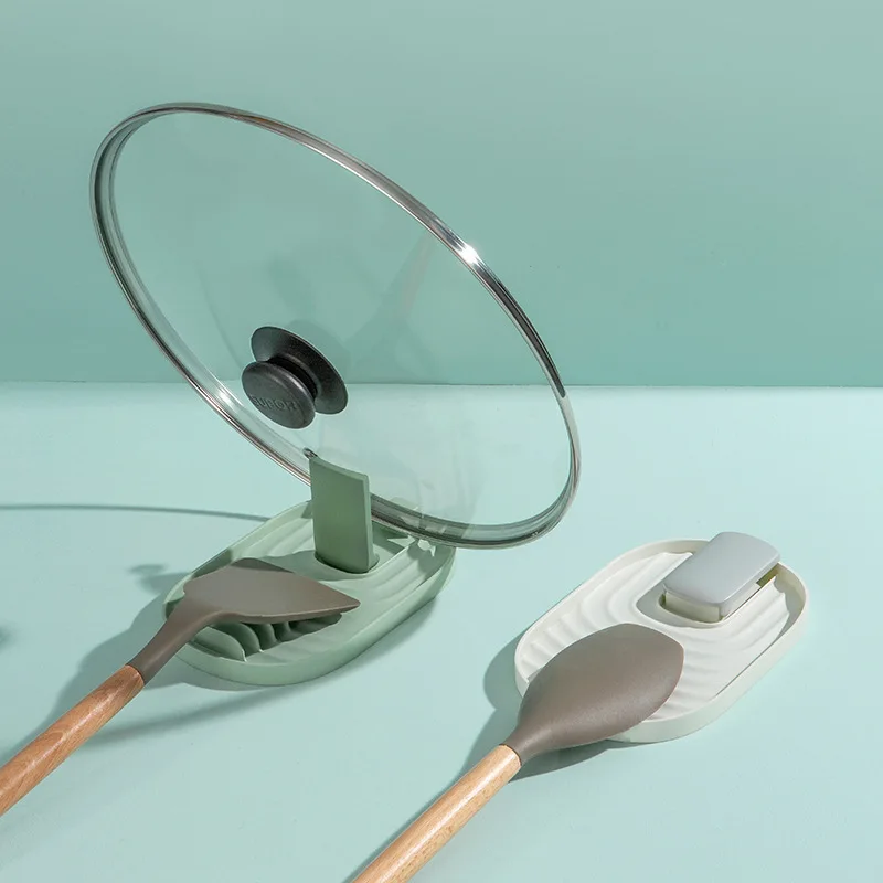 

Kitchen Spoon Holders Fork Spatula Rack Shelf Organizer Plastic Chopsticks Holder Non-slip Spoons Pad Multifunction