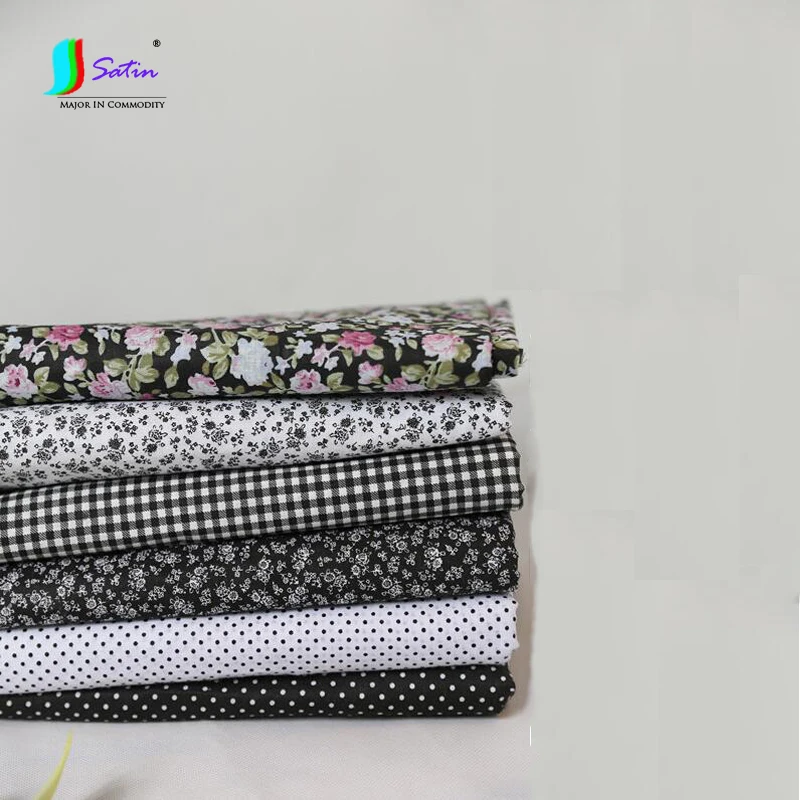 Декоративная хлопчатобумажная ткань S0323H Стильная хлопковая с цветочным принтом