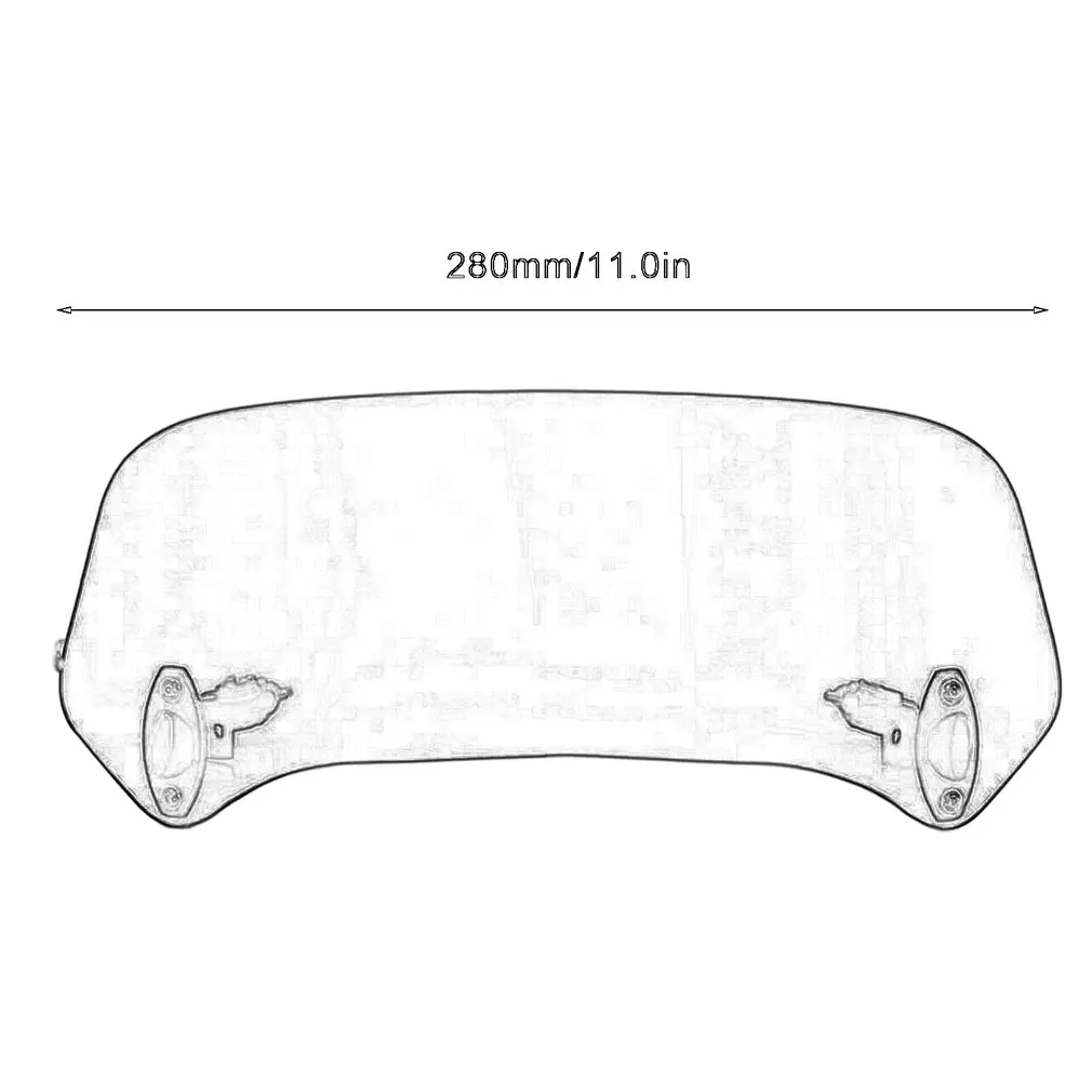 

Motorcycle Part Adjustable Clip Windscreen Air Deflector For Suzuki For Yamaha