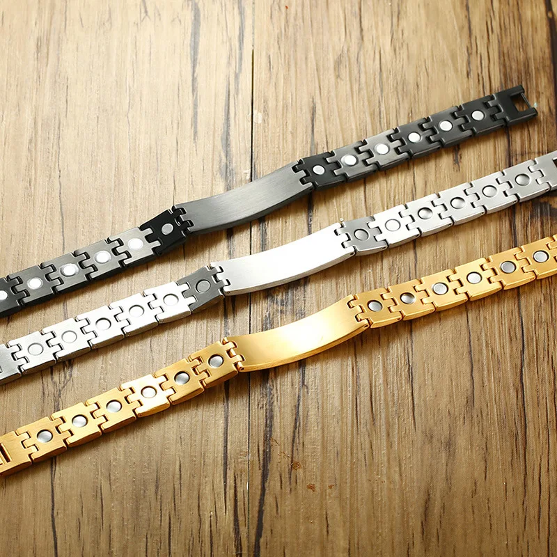 Магнитный браслет для мужчин и женщин медицинский из нержавеющей стали с