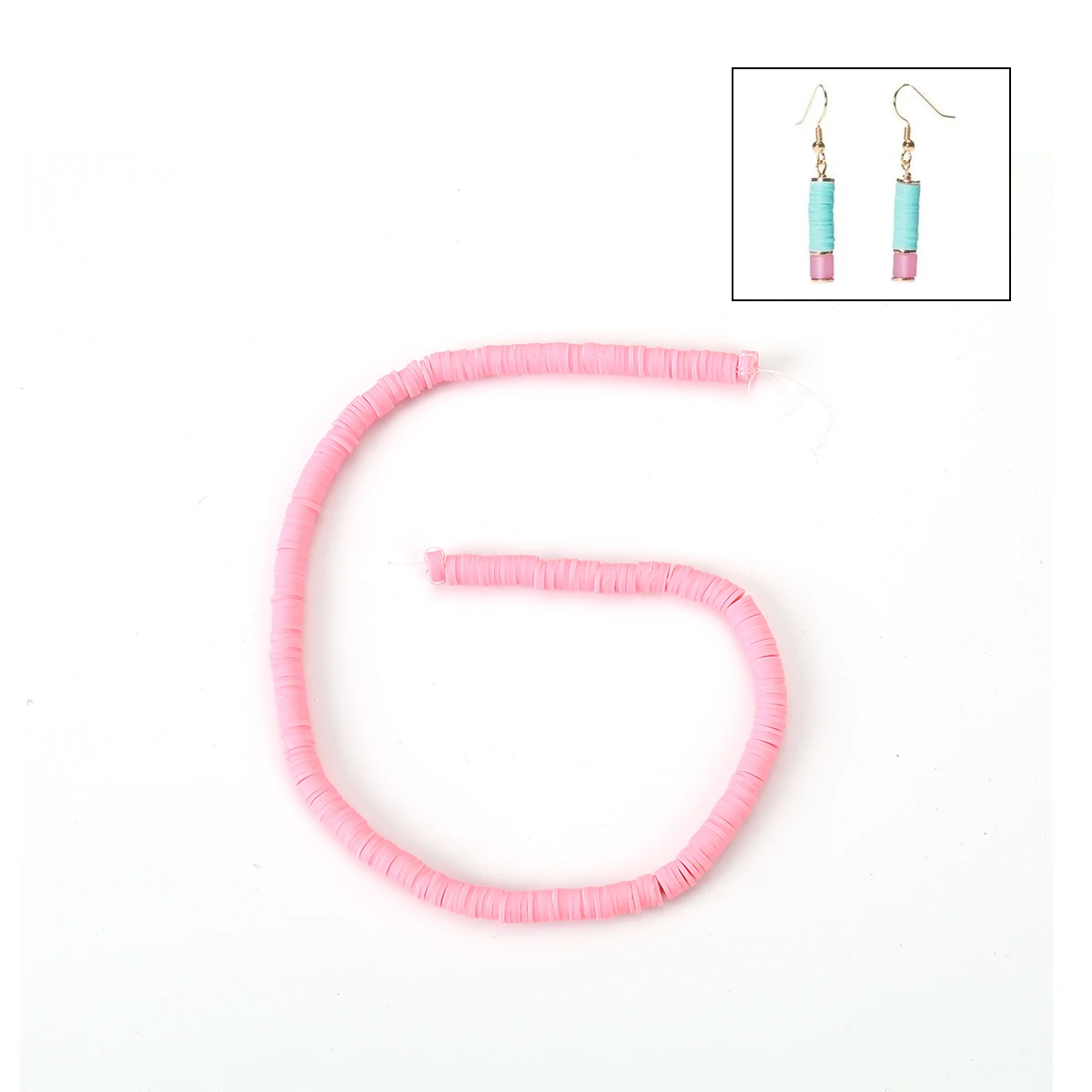 

DoreenBeads About 326PCs 6mm Flat Round Polymer Clay Beads Chip Disk Loose Spacer Handmade Beads For DIY Jewelry Making Earrings