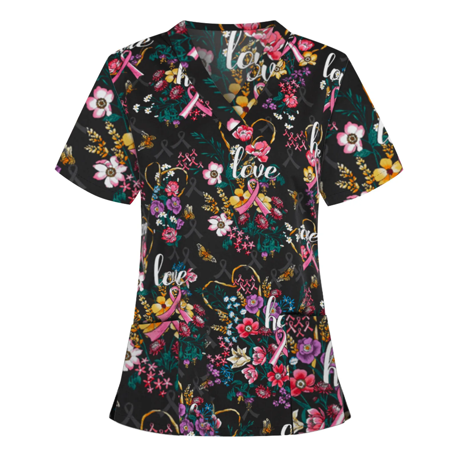 Униформа медсестры женская футболка с принтом и коротким рукавом модные