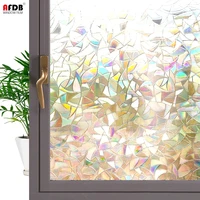 3d frosted privacy window film sunshine rainbow effect stained decorative glass sticker static non adhesive clings for home