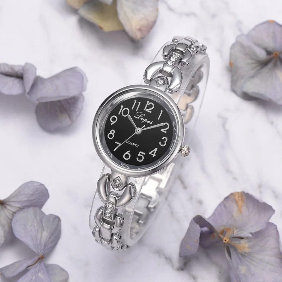 Женские Модные кварцевые часы женские сетчатые с браслетом из нержавеющей стали