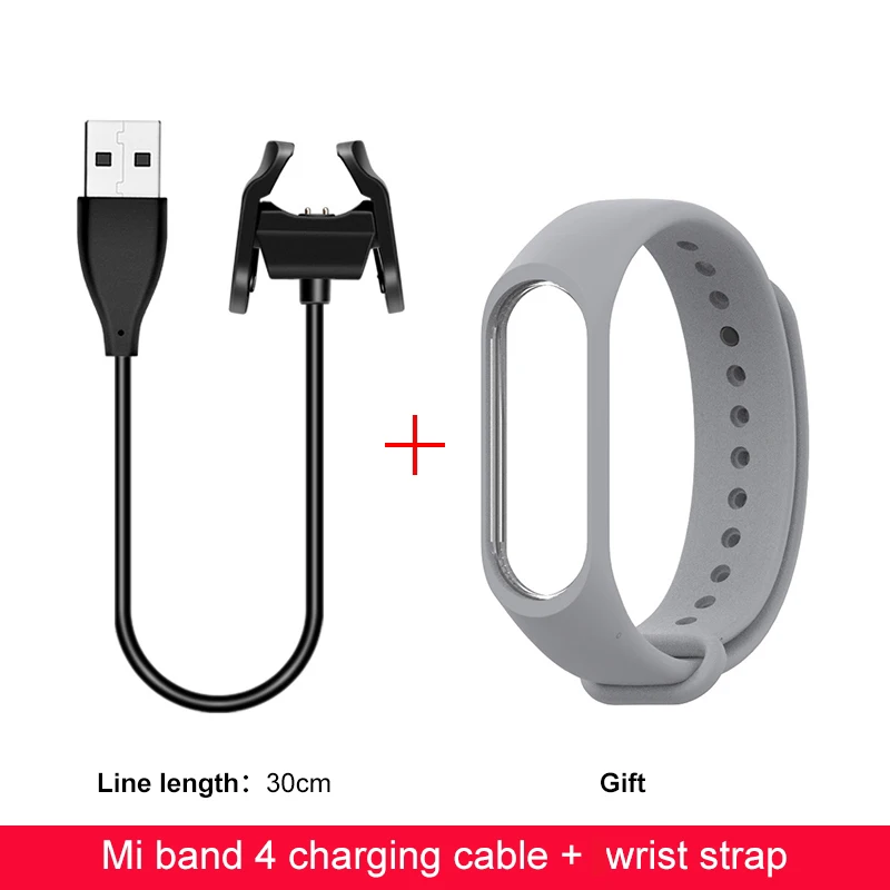 橄榄绿 IONCT USB зарядное устройство для Xiaomi mi Band 4 зарядное устройство Сменный адаптер кабель зажим аксессуары mi Band 4 зарядная кабельная линия зарядка - Цвет: 橄榄绿