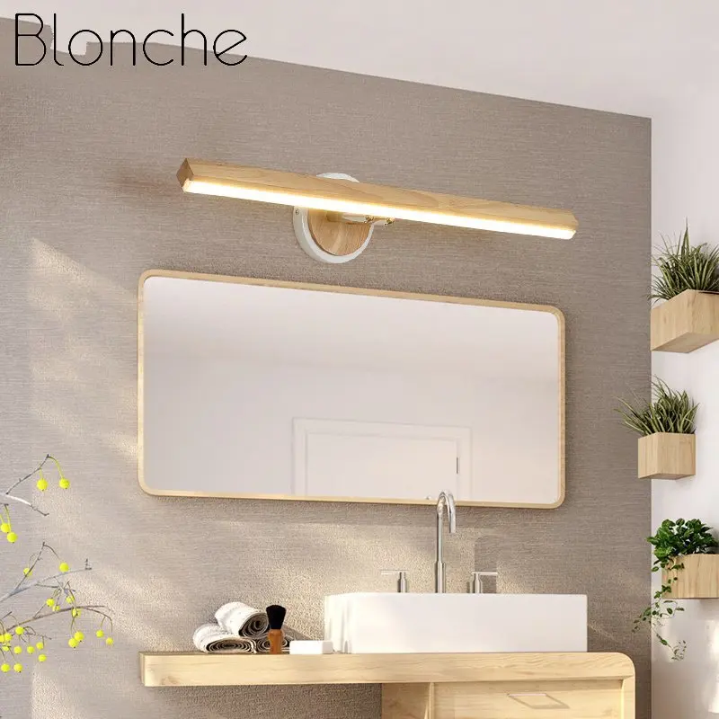 LED Wooden Wall Lamp for Bedroom Modern Mirror Lamp Bedside Lamp Wall Hanging Reading Lamp Study Restaurant Lighting Lamp