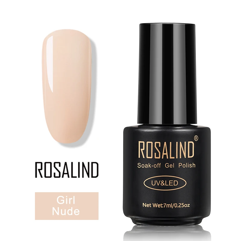 Girl Nude ROSALIND гель лак для ногтей набор все для маникюра верхнее покрытие УФ светодиодный гель лак удаляющийся замачиванием Полупостоянный лак для ногтей - Цвет: Girl Nude