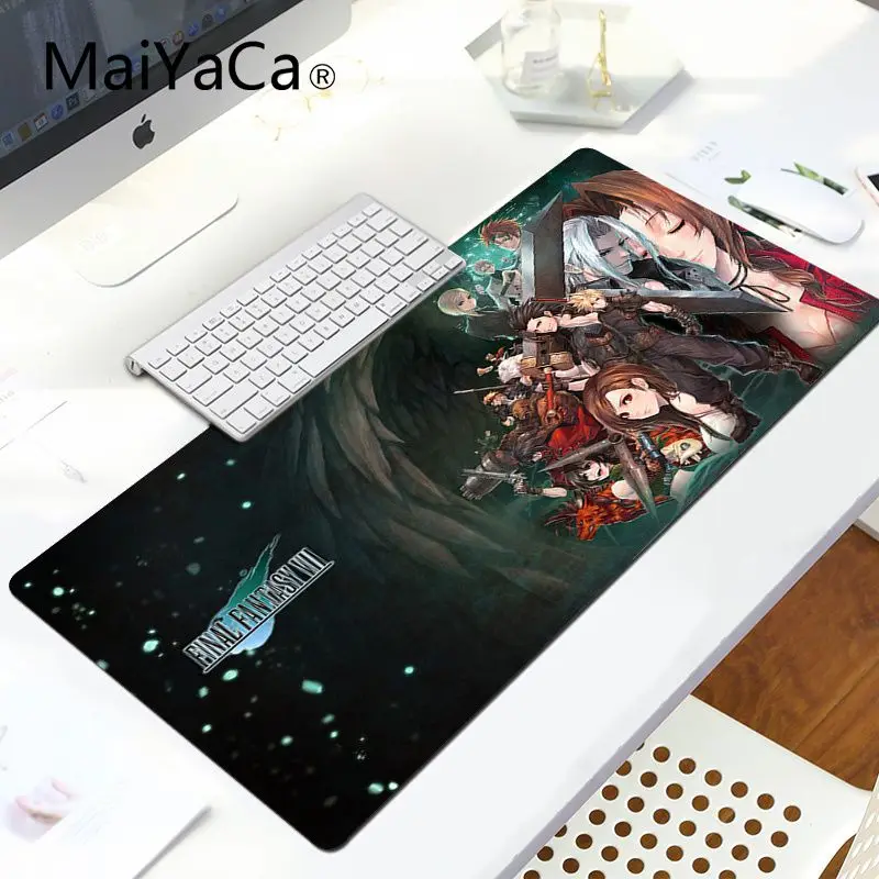 LockEdge 30x80cm MaiYaCa Красивая Аниме игра final fantasy ноутбук игровой мыши коврик для мыши Большой Коврик Для Мыши Компьютерный коврик для ПК - Цвет: LockEdge 30x80cm