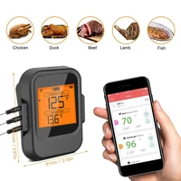 aidmax pro06 high temperature bbq thermometer for pizza oven wireless kitchen culinary temperature gauge with 6 meat probes