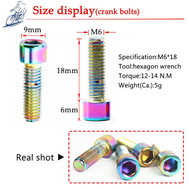 Рукоятка MTB крышка M15/M18/M20 коленчатый набор винтовая алюминиевая рукоятка BMX