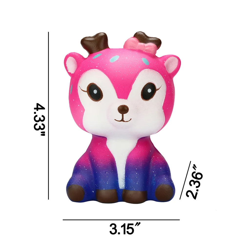 Kawaii Космическая Звезда олень декомпрессия игрушка Сжимаемый медленно растущий