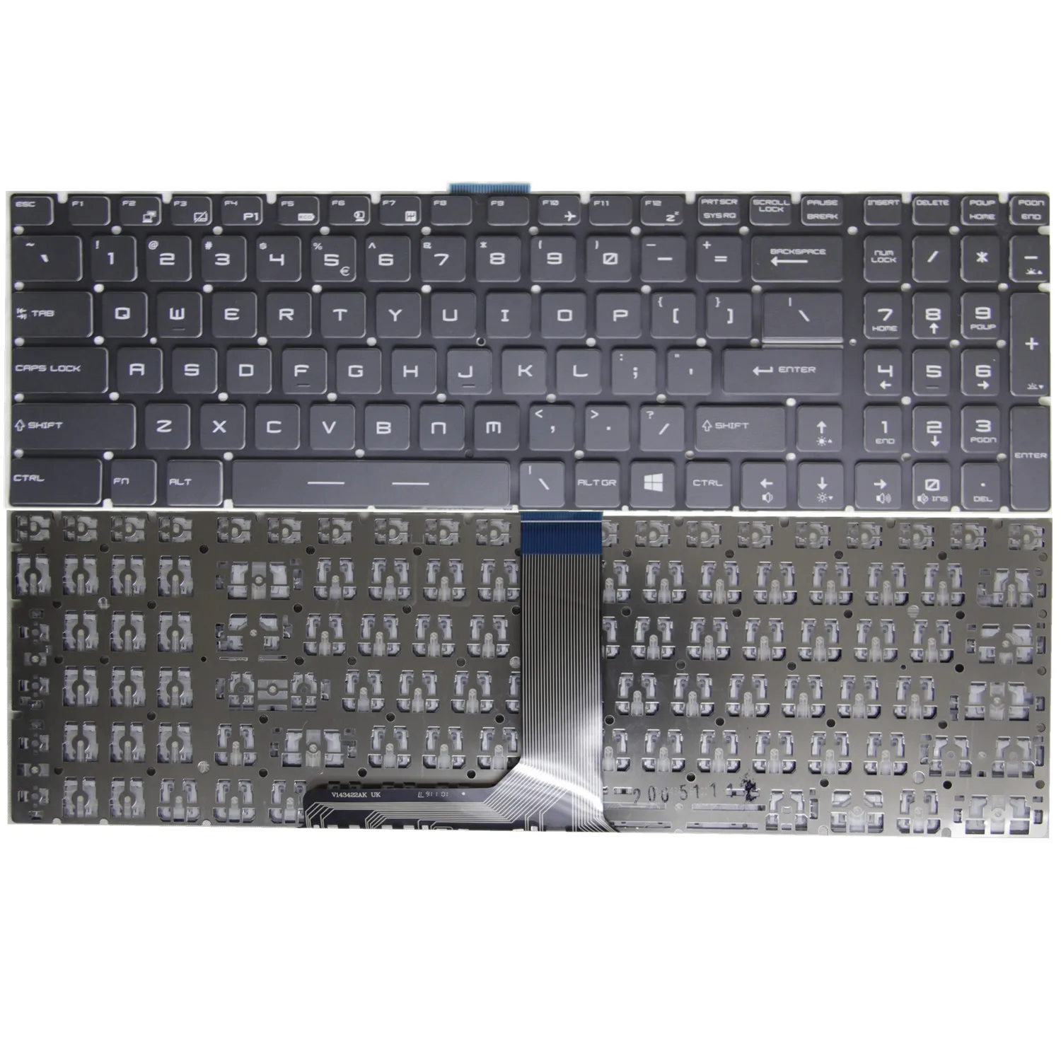 100% новая Оригинальная клавиатура с подсветкой для MSI GE62 GE72 GL62 GV62 16J1 J2 J5 J9 1781 16H2 1791