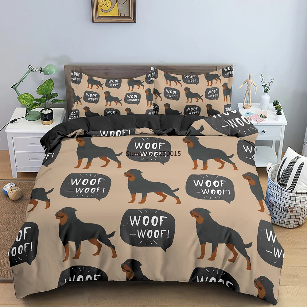 

2/3pcs Dachshund Dog Bedding Set Cute Colorful Puppy Duvet Cover Cartoon Bed Cover Pet Dog Home Textiles Queen