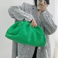 green towel fabric pouch women handbags designer dumpling bags for women shoulder bag cloud clutch crossbody bags for women 2021