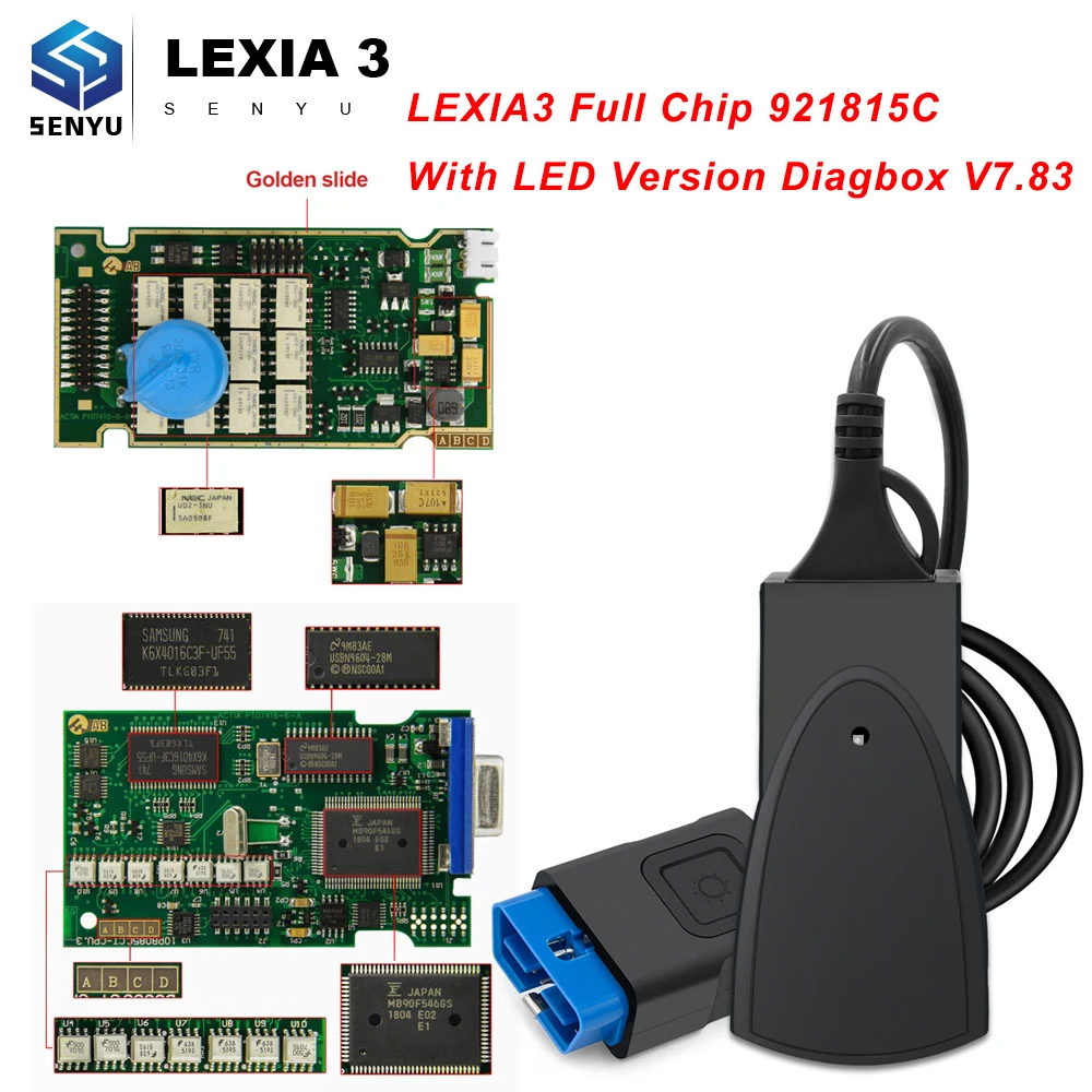 Lexia 3 Полный Золотой чип 921815C PP2000 Diagbox V7.83 Lexia3 PP 2000 для Citroen/peugeot OBD OBD2 автомобильный диагностический автоматический сканер инструмент
